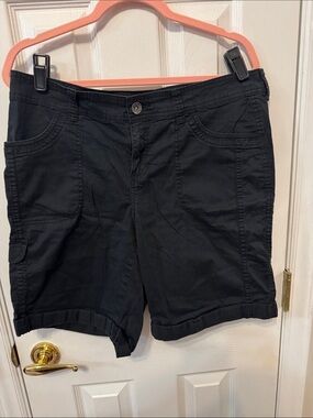 Faded Glory Black Women's Cargo Bermuda Shorts